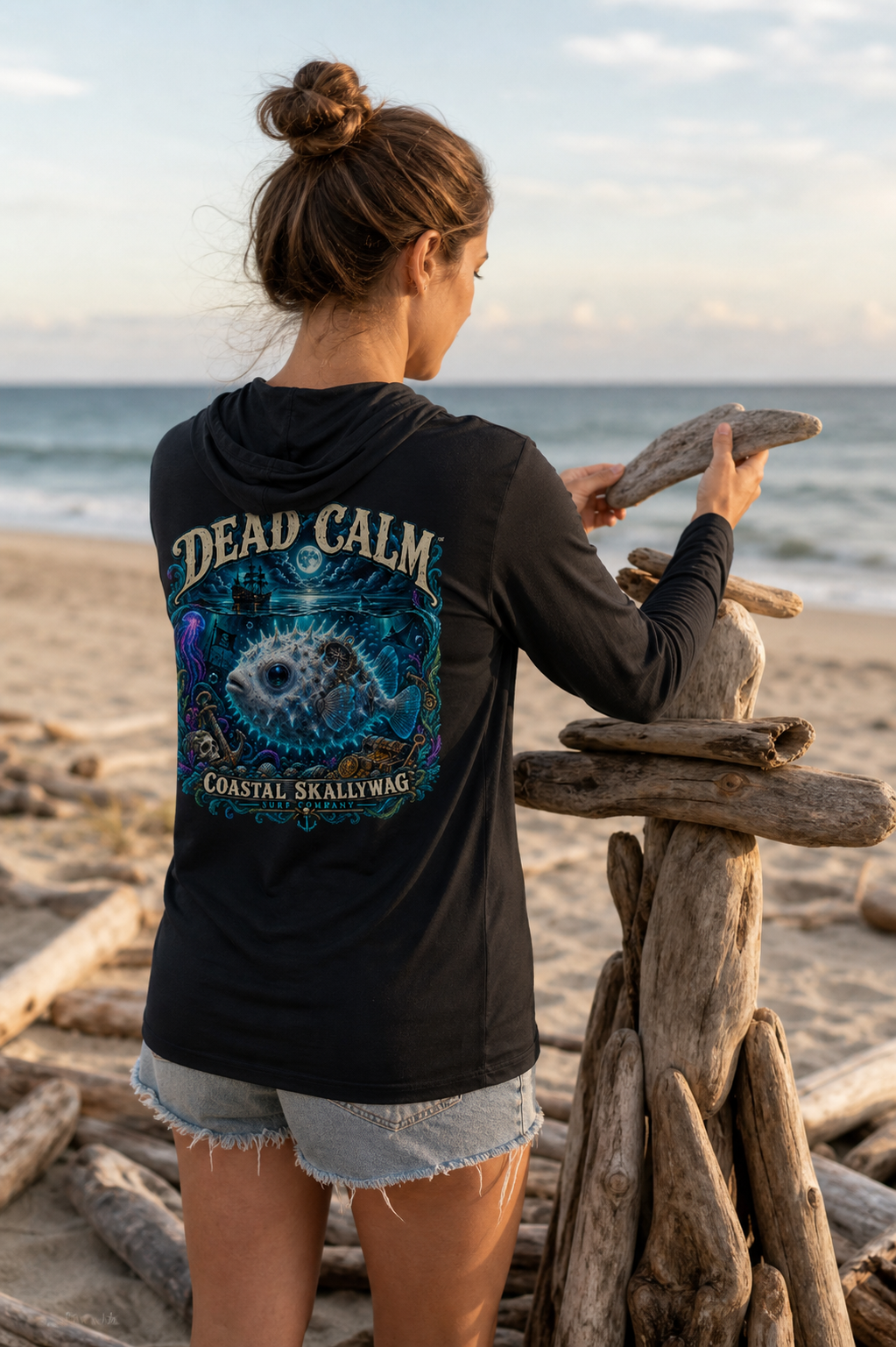 Dead Calm™️Long Sleeve Hooded T-shirt