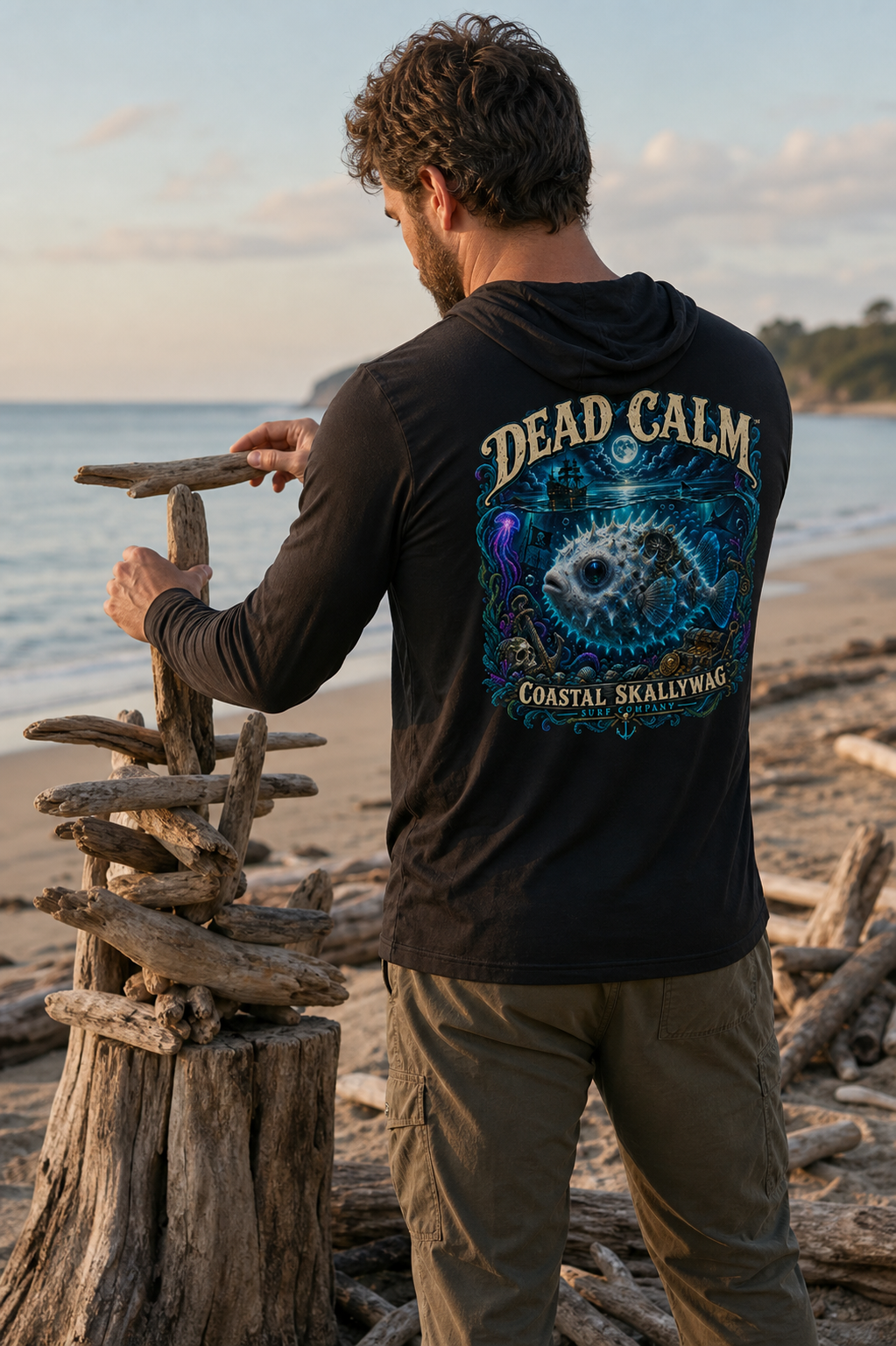 Dead Calm™️Long Sleeve Hooded T-shirt