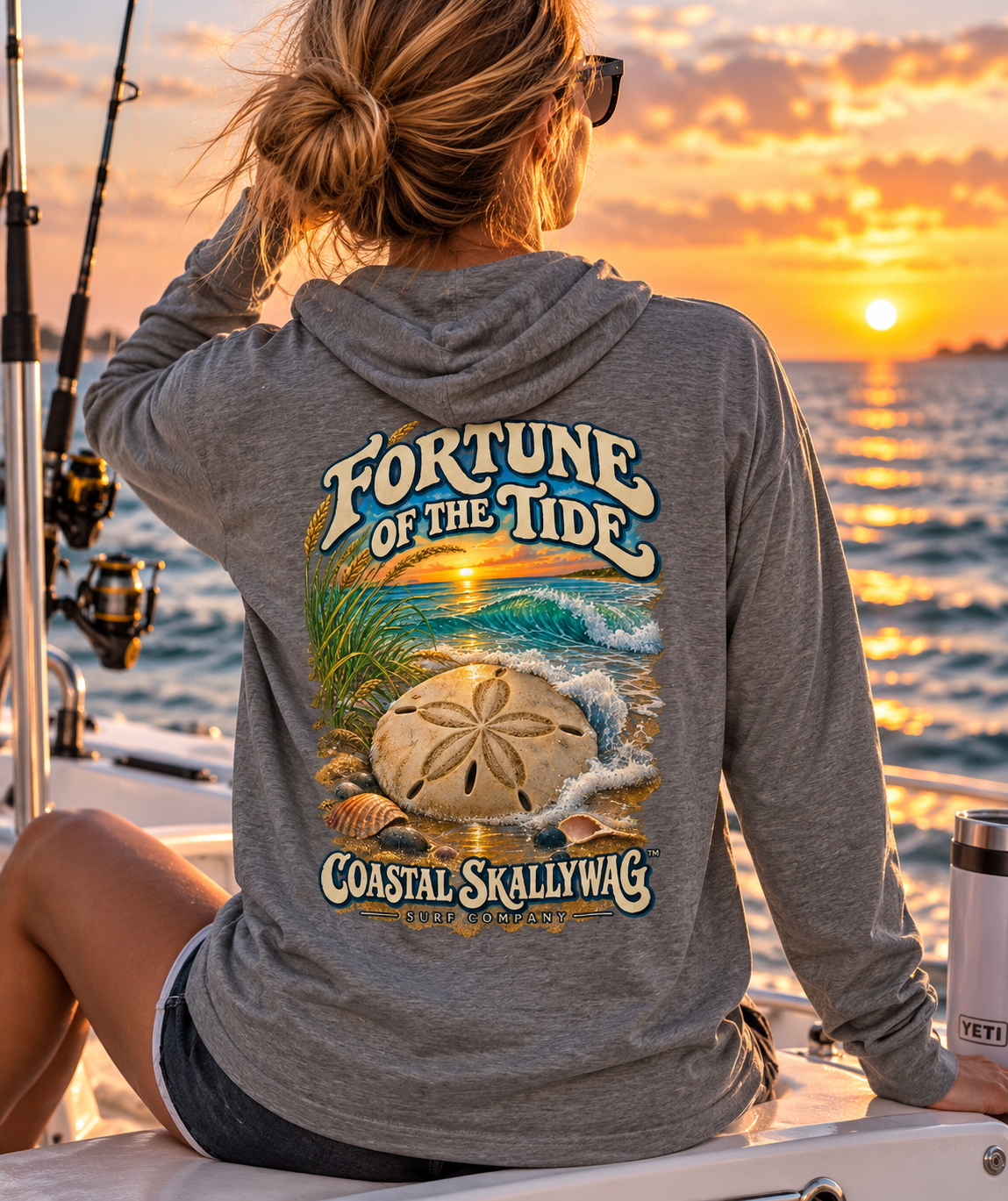 Fortune of the Tide™️Long Sleeve Hooded T-shirt