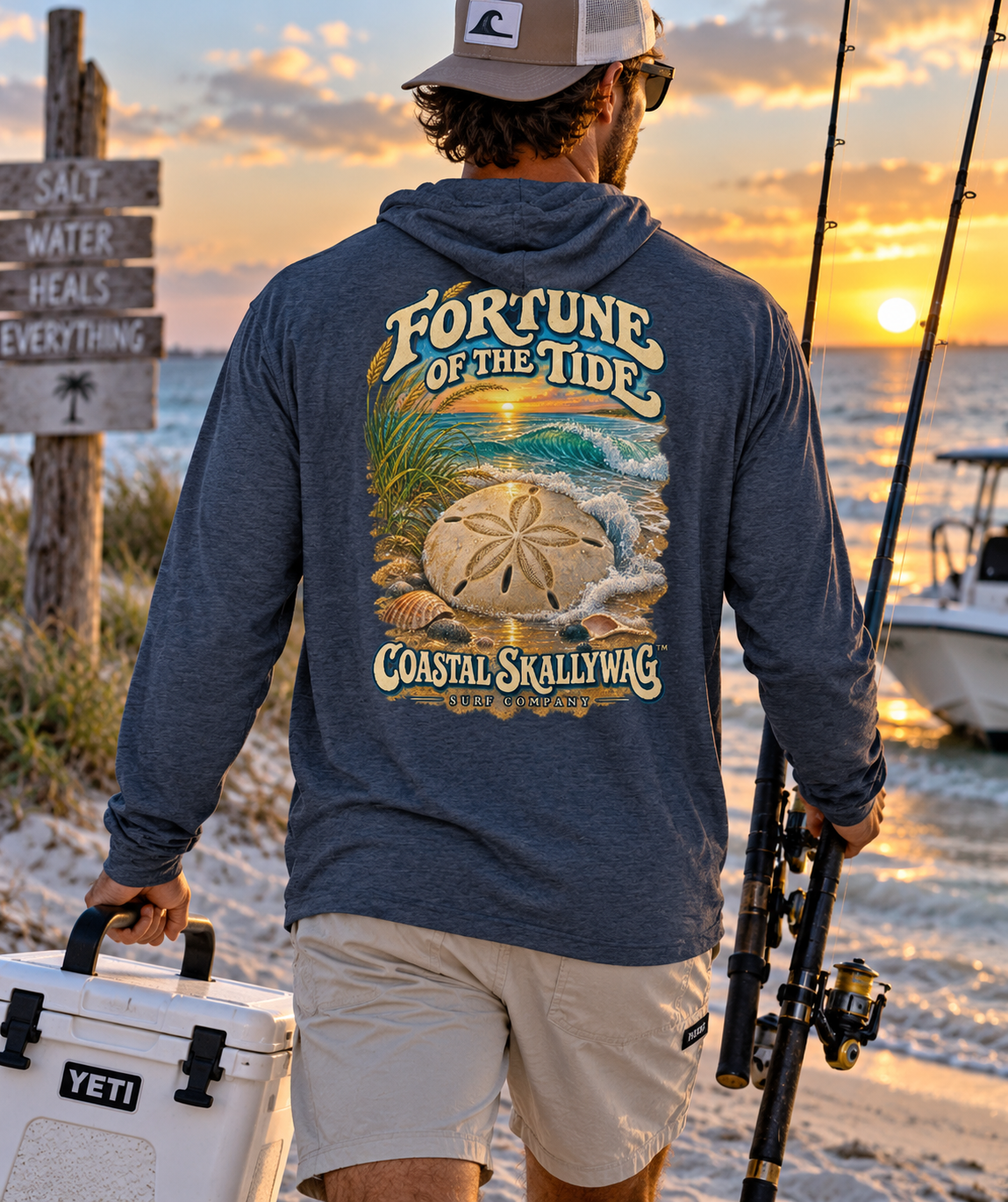 Fortune of the Tide™️Long Sleeve Hooded T-shirt