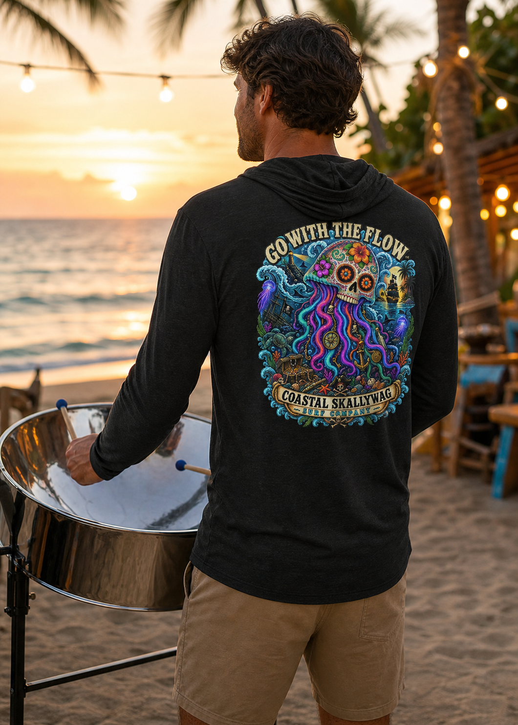 Go With The Flow™️Long Sleeve Hooded T-shirt