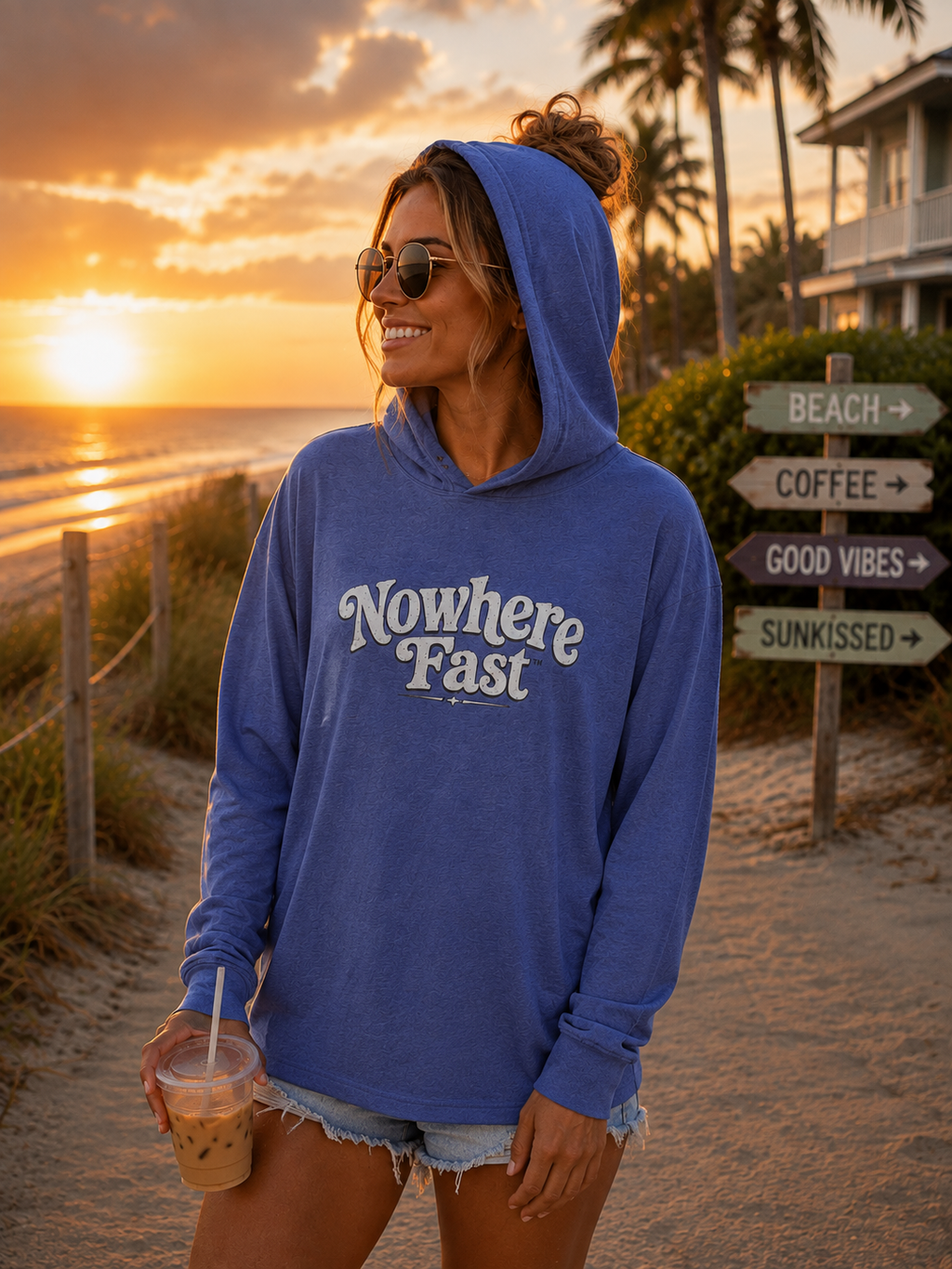 Basically Nowhere™ Long Sleeve Hooded T-Shirt